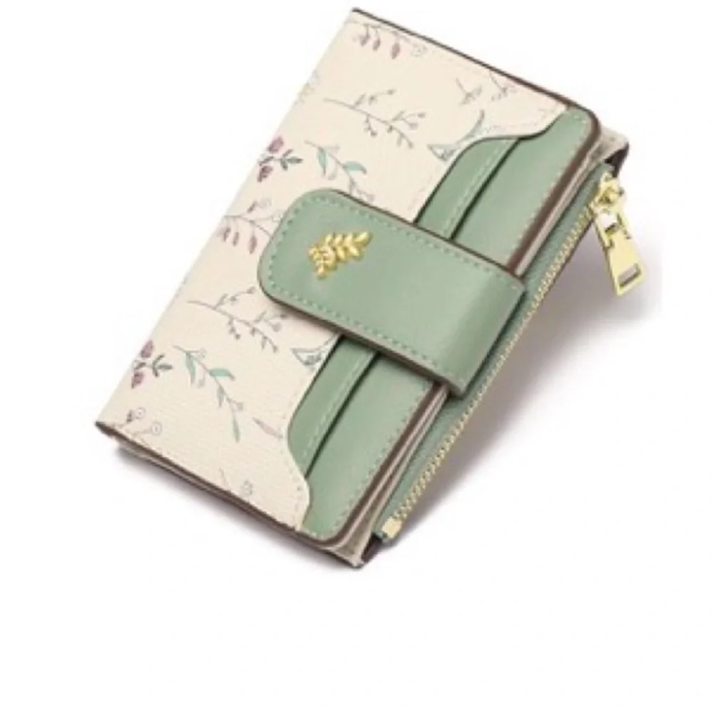 Floral Bifold Wallet for Women RFID Blocking Soft PU Leather New